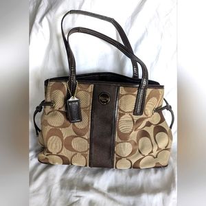 Coach Brown and Tan shoulder bag